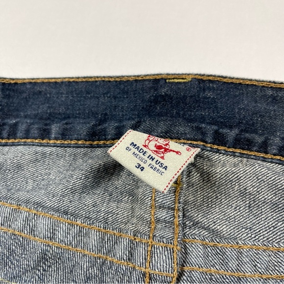 True Religion Men's Slim Fit Straight Jeans, Dark Wash Relaxed Slim Size: 34 - Picture 8 of 16